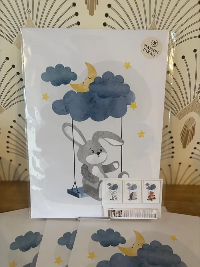 Affiches “Balade dans les Nuages” pour chambre enfant