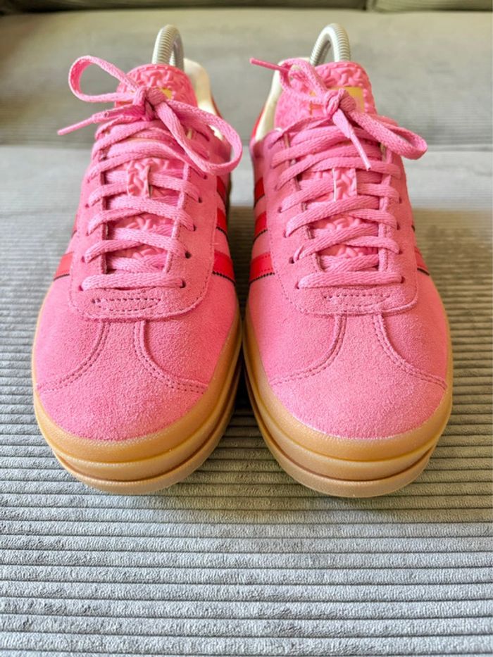 Chaussures adidas gazelle bold roses et rouges / taille 38 2/3 - photo numéro 3