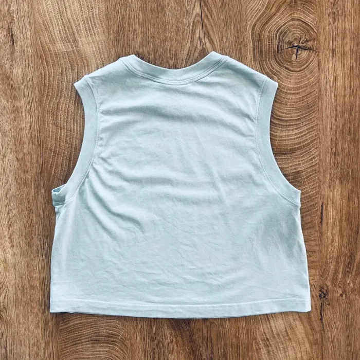 T.shirt court/brassière/débardeur bleu clair Nike pour femme, taille S - photo numéro 2