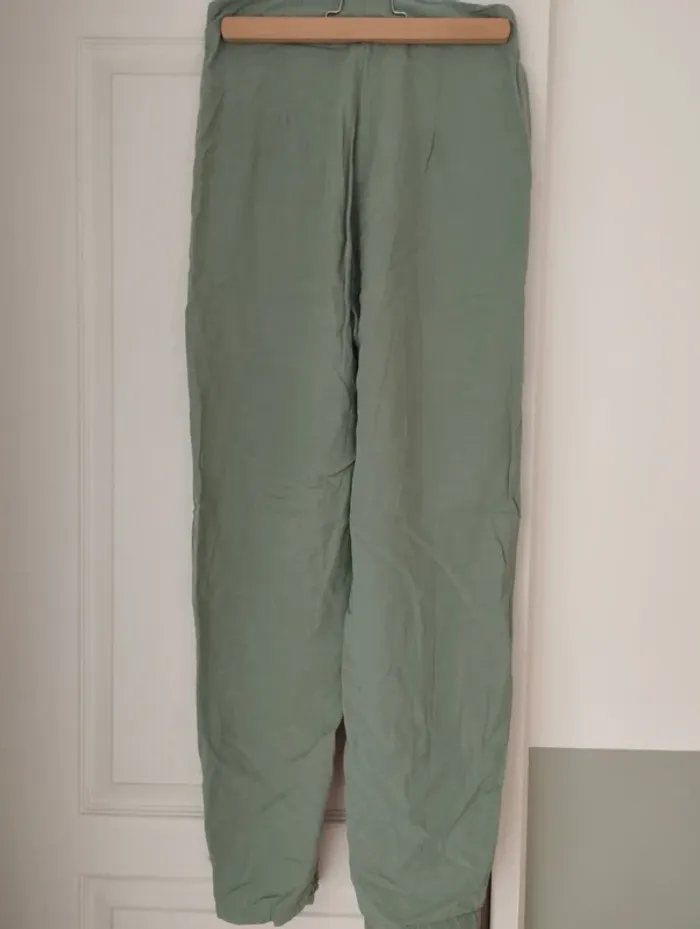 Pantalon en lin vert Reserved 34 - photo numéro 2