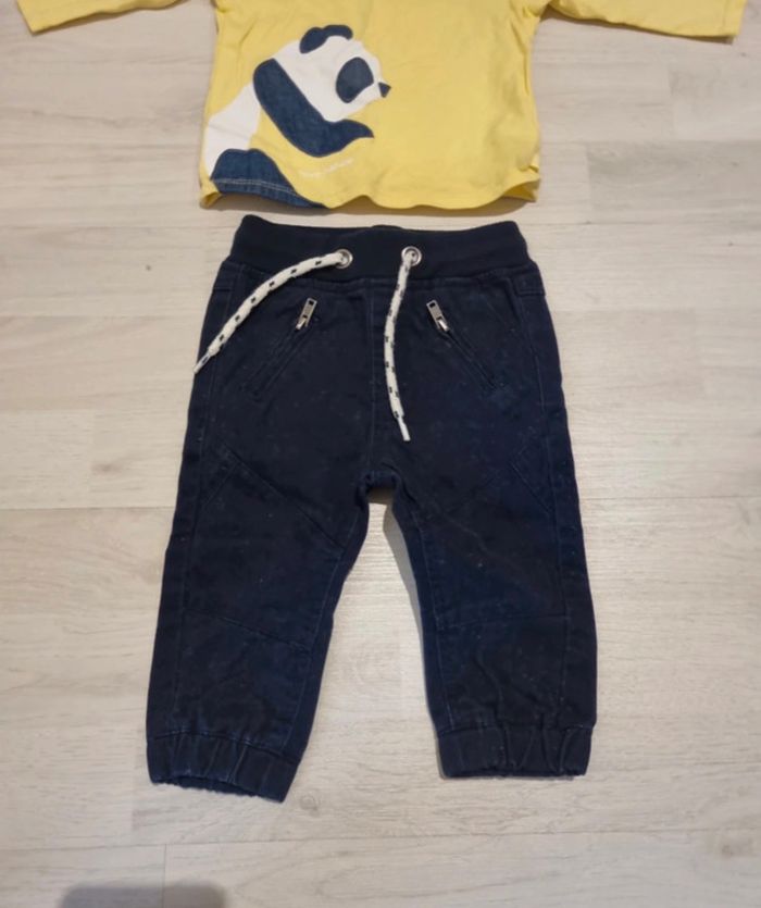 Ensemble pantalon kiabi + t-shirt okaidi 6 mois - photo numéro 4