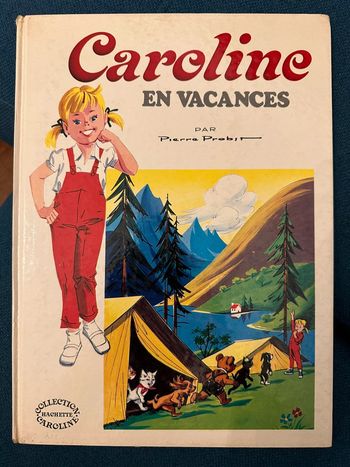 Livre ancien Caroline en Vacances Grands albums Hachette blancs bd vintage