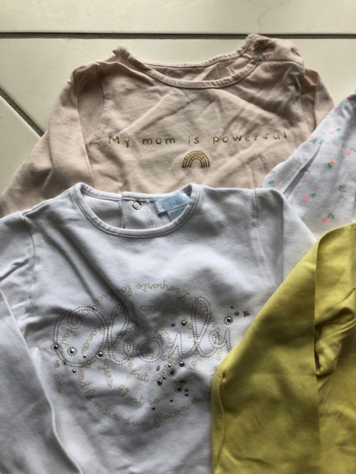 Lot 4 t-shirt manches longues 12 mois - photo numéro 2