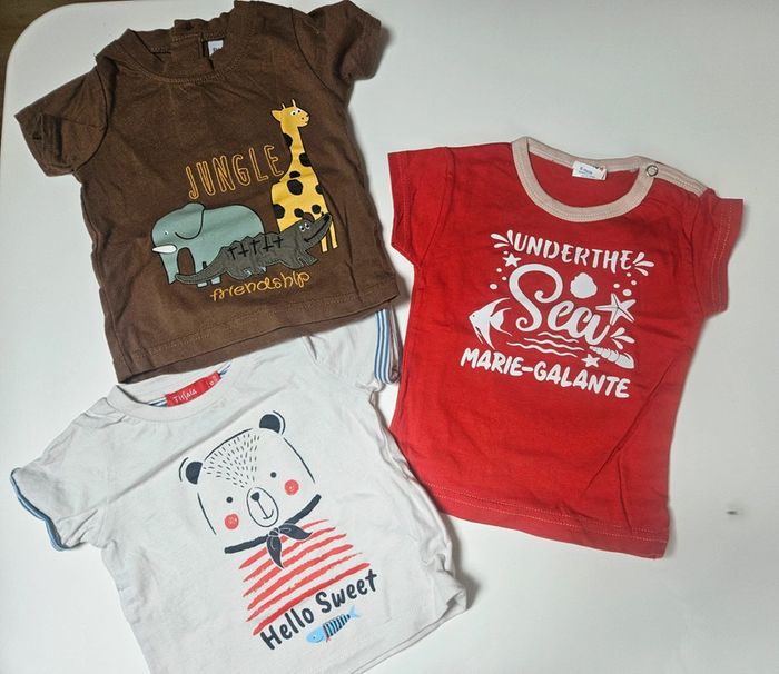 Lot de 3 t-shirts taille 6 mois