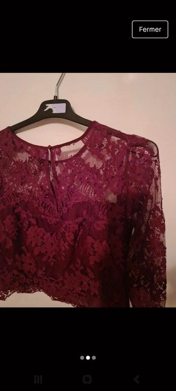 Top manches longues dentelle stradivarius