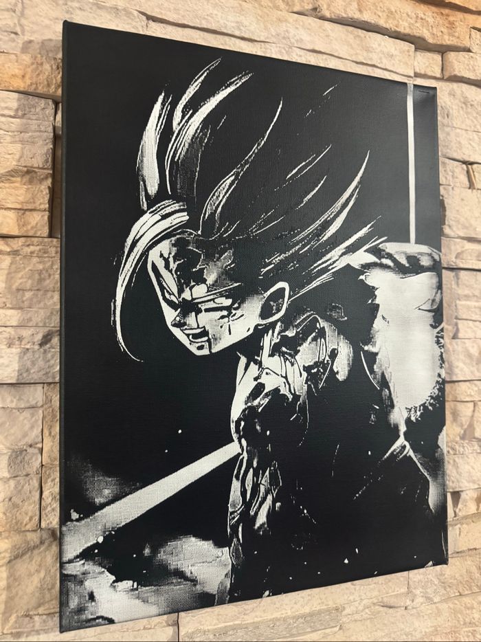 Tableau Gohan attaque finale Dragon Ball en toile 30x40cm - photo numéro 3