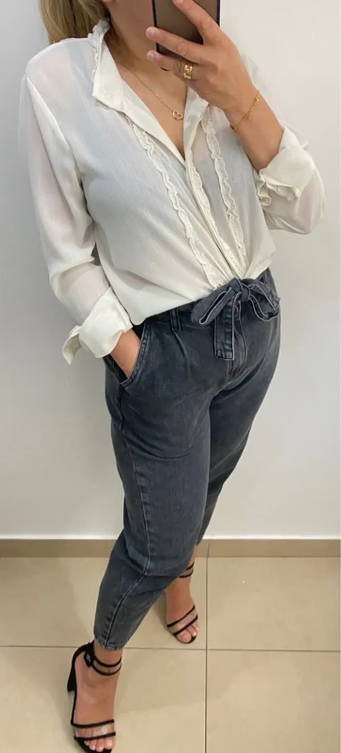 Chemise Zara avec volant, taille L - photo numéro 6