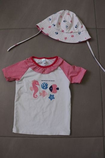 tshirt anti UV + chapeau