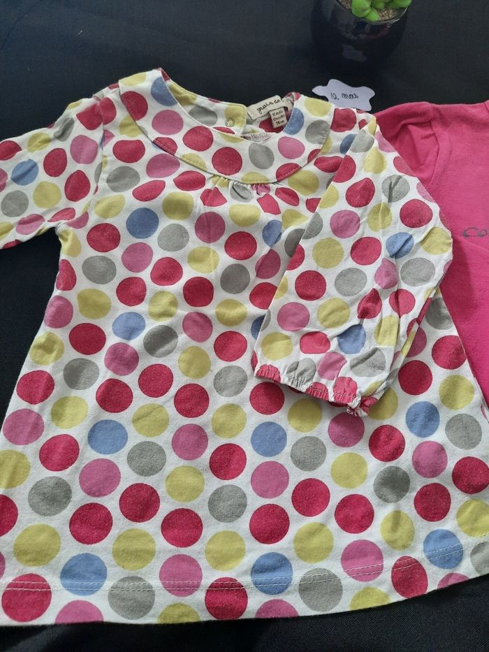 2 t-shirts 12mois - photo numéro 2