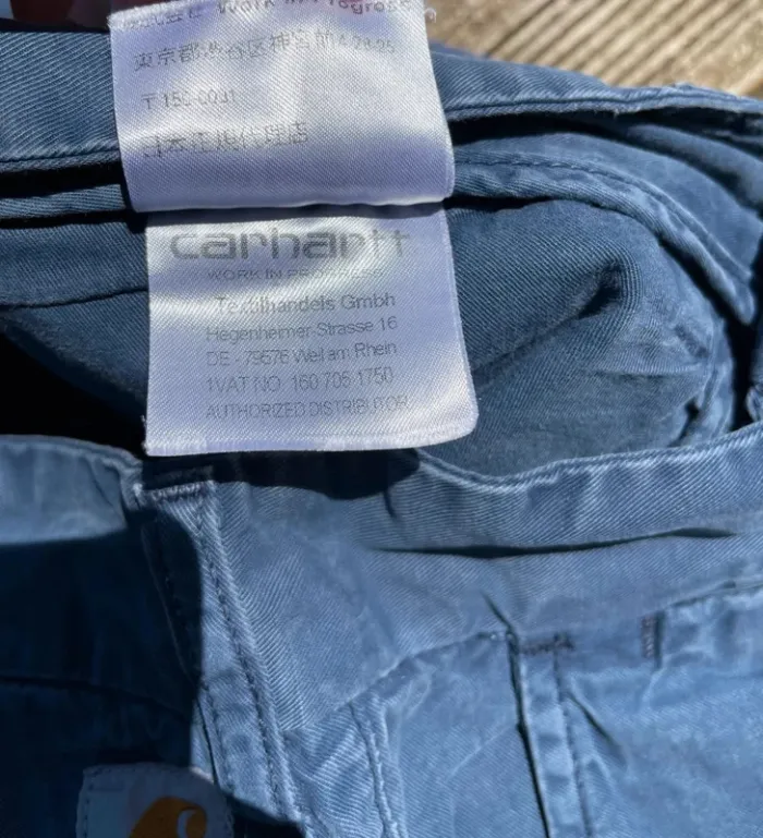 Carhartt Short chino blue vintage Mens W28 / FR38 - photo numéro 9