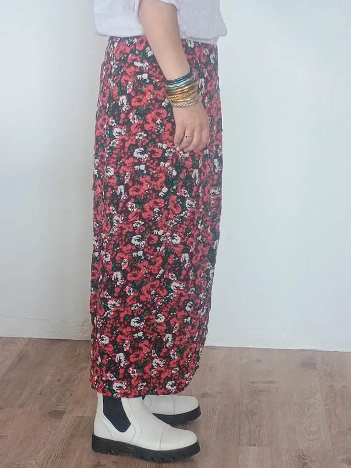 Vends Jupe longue fleurie Camaïeu - Taille 44 - photo numéro 3
