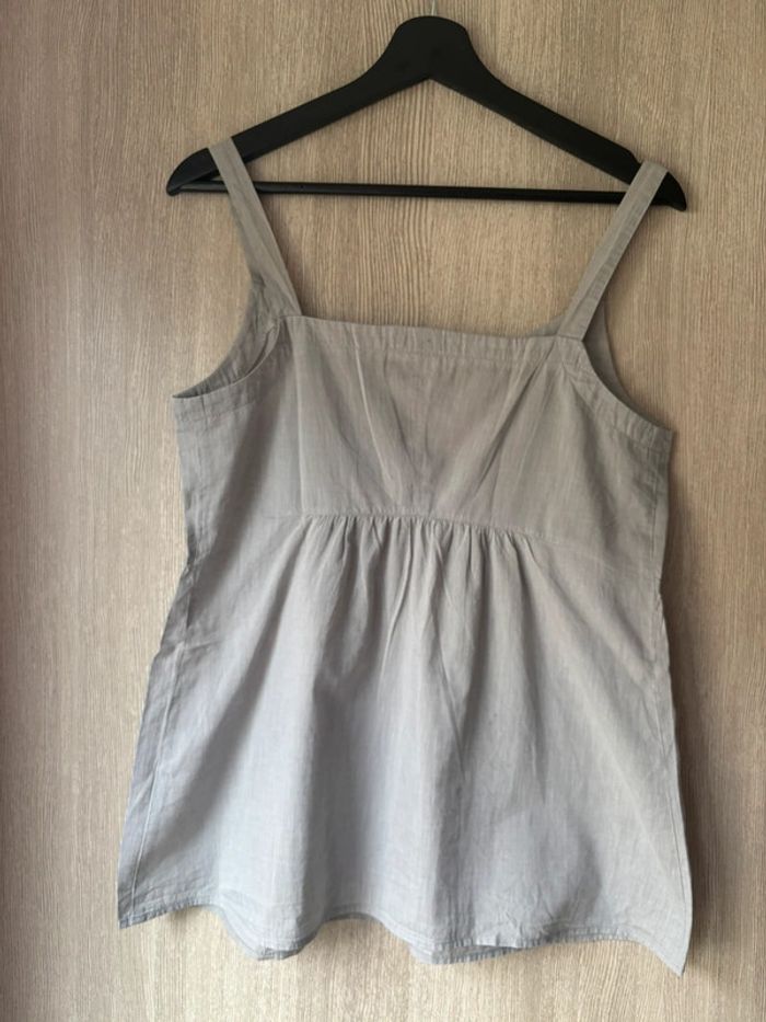 Top en coton gris - Y2K - New man - T40 - photo numéro 9