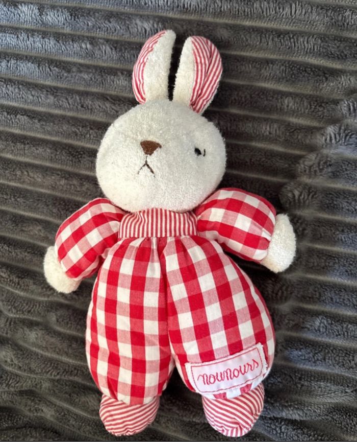 Doudou peluche lapin - photo numéro 2