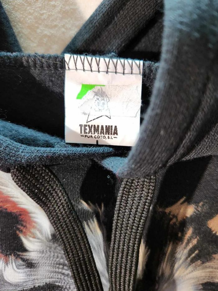 Sweat à capuche Noir - Tex Mania - Taille M - Parfait État. - photo numéro 3