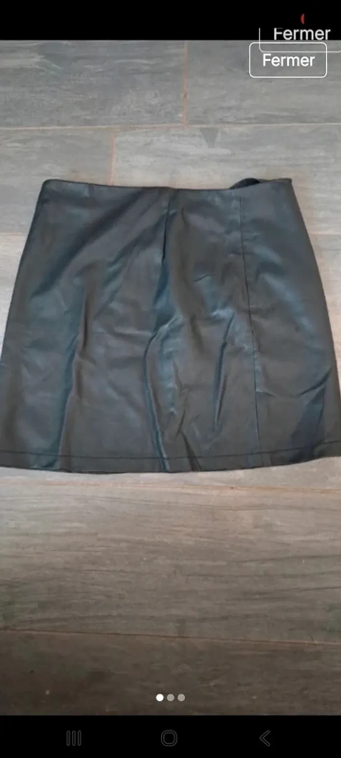 Jupe simili cuir Kiabi 40 neuve