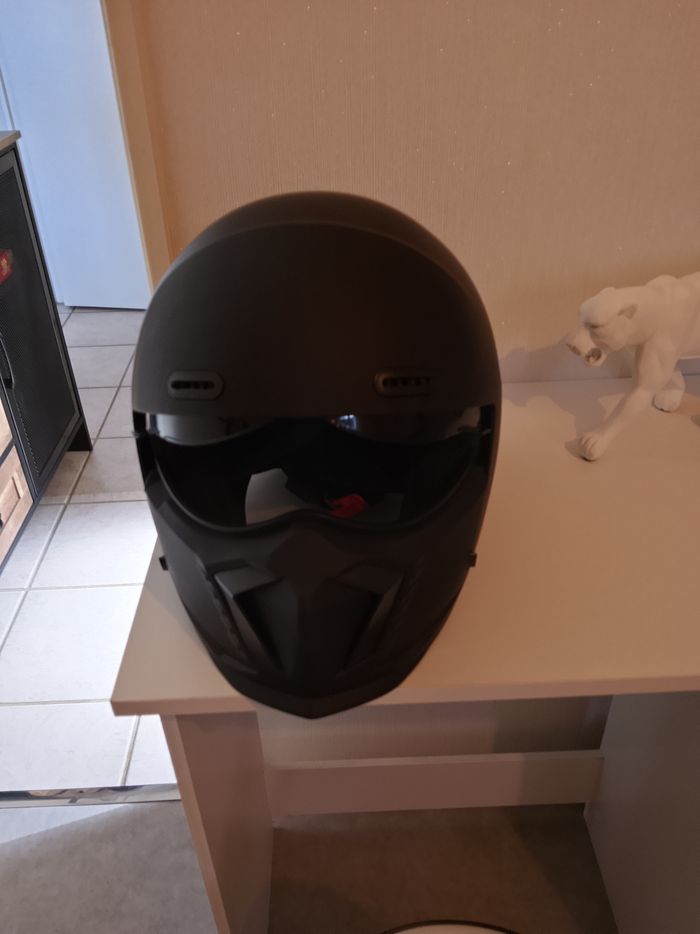 Casque moto neuf noir mat esprit pro pilot - photo numéro 6