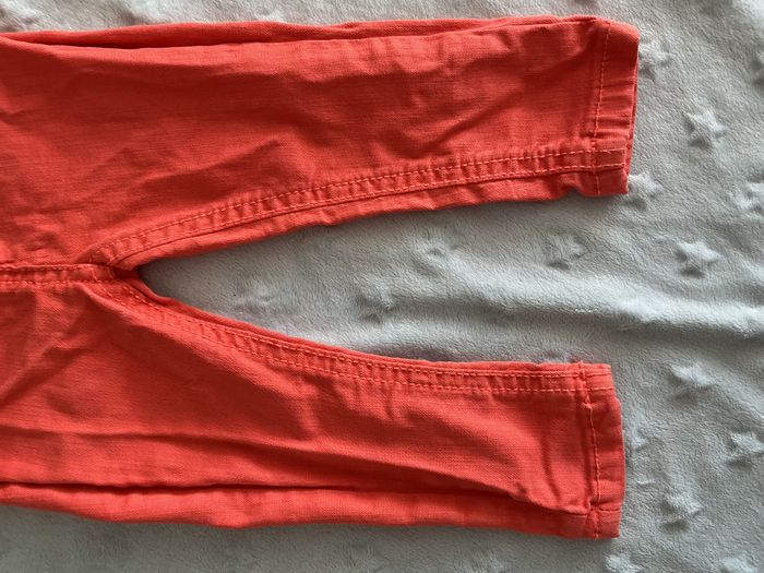 pantalon slim rose orange 9 mois taille réglable tape à l'oeil - photo numéro 5