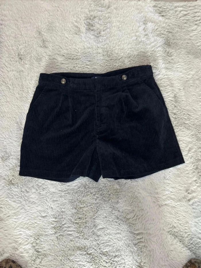 Short velours noir kiabi