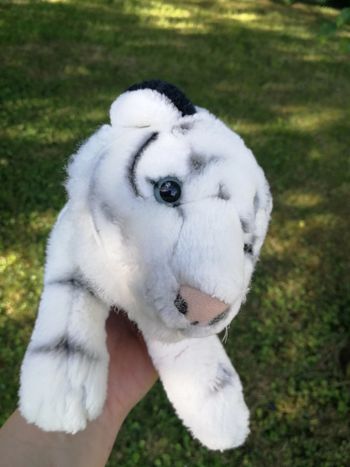 Peluche tigre blanc 30 cm