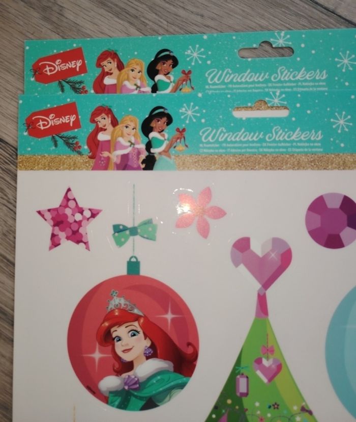 Lot 2 stickers Princesses disney fenêtre - photo numéro 2