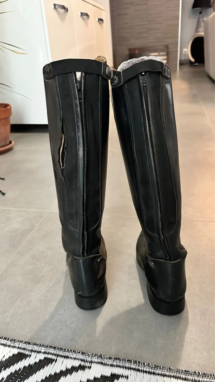 Bottes d’équitation en cuir noir - photo numéro 10