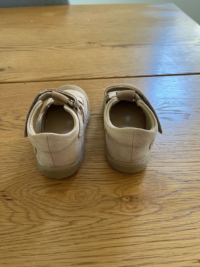 Sandales premiers pas bébé garçon dessus cuir uni – NA! beige taille 21 neuf - photo numéro 3