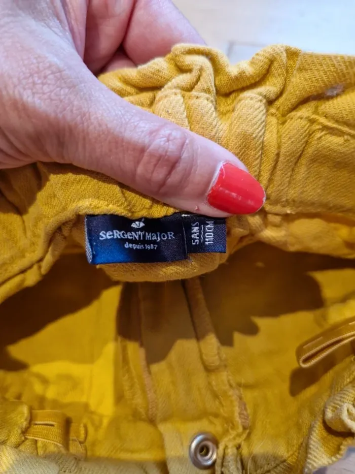Short jaune Sergent Major taille 5 ans - photo numéro 3