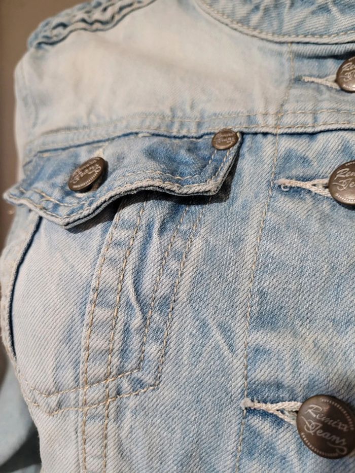 Blouson en jean délavé - photo numéro 4