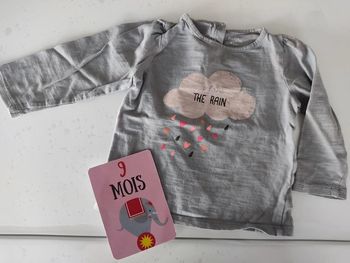 Tee shirt manches longues taille 9 mois