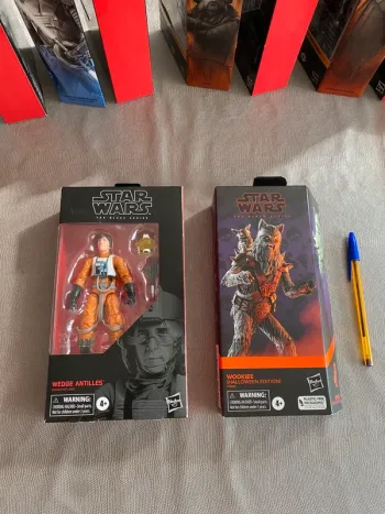 Figurines Star Wars Black Series - Wedge Antilles + Halloween Wookie - Hasbro Lucasfilms Disney