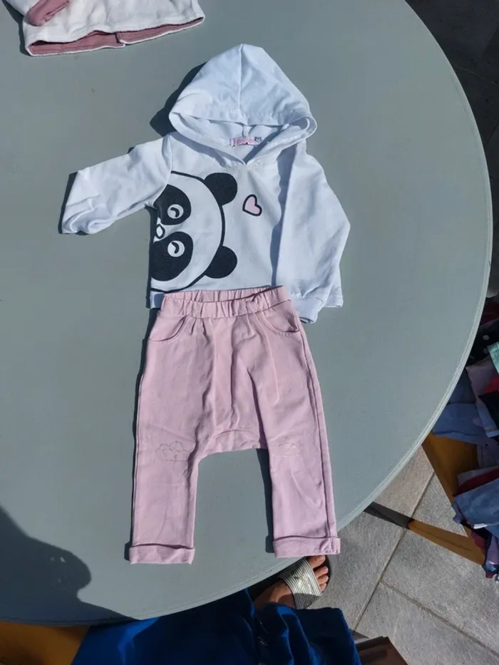 Lot 9 mois hiver mi saison gris rose - photo numéro 11