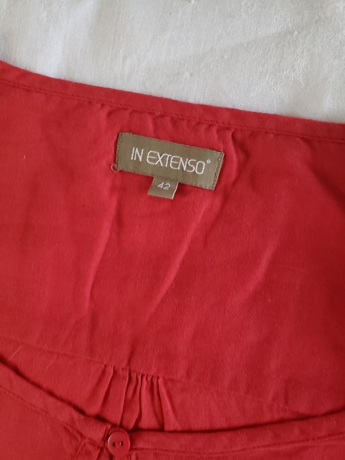 Blouse framboise légère manches longues - photo numéro 2