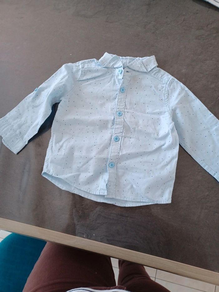 Chemise manches longues 74cm 12 mois