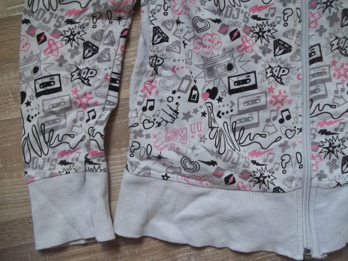 Gilet-sweat blanc "Musique" Caprice de Fille 10 ans - photo numéro 3