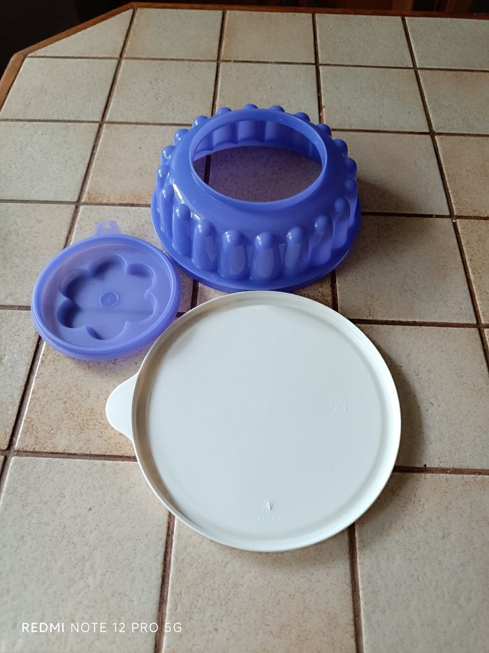 Moule à charlotte Tupperware neuf bleu/violet