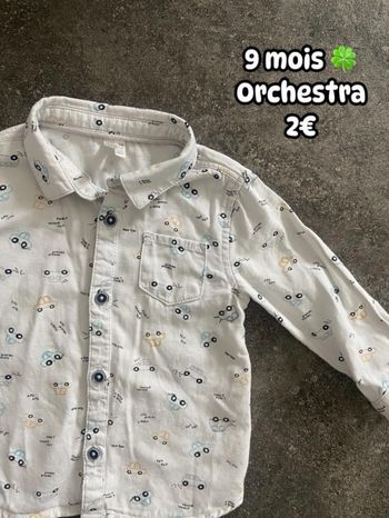 Chemise 🍀 9 mois 🍀 Orchestra