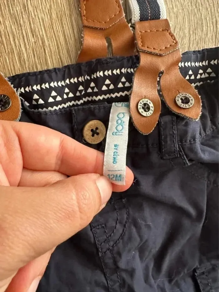 Pantalon jean cargo 12 mois 74 cm - photo numéro 4