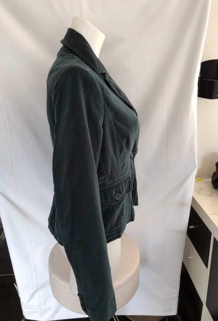 Blazer Tally Weijl en velours vert canard taille 38 bon état - photo numéro 2