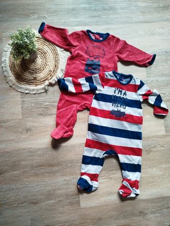 Lot de 2 pyjamas velours