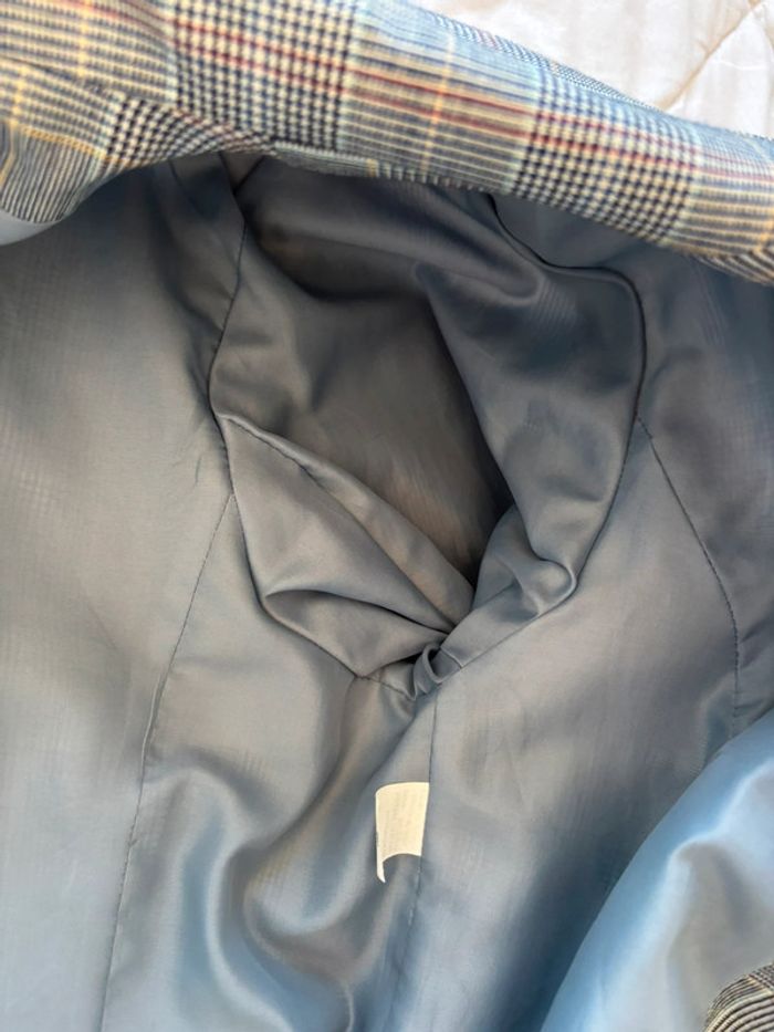 Veste blazer motif prince de galle carreaux gris noir Weinberg Paris vintage 90s taille L/XL - photo numéro 13