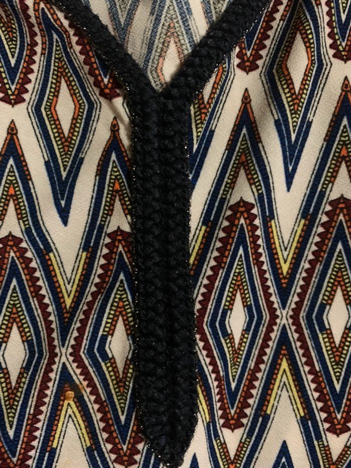 Blouse manches courtes motifs losange taille 36 - photo numéro 6