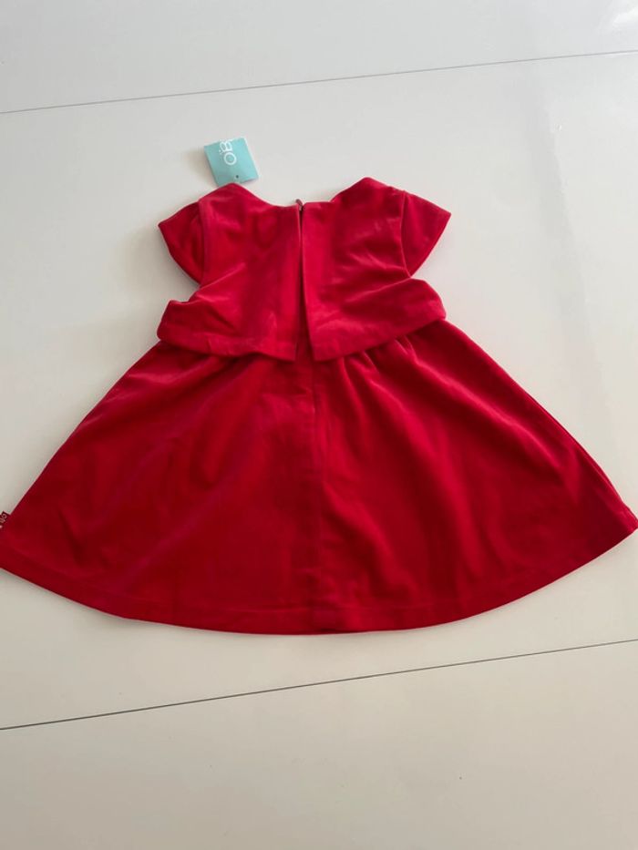 Robe rouge manches courtes 12M avec étiquette - photo numéro 2