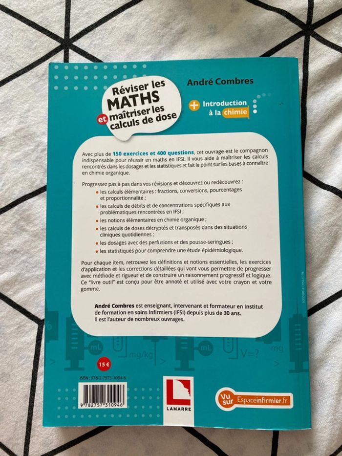 Livre : Réviser les maths et maîtriser les calculs de dose Ifsi - photo numéro 2
