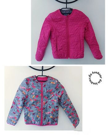 8 ans manteau veste mi saison reversible Catimini