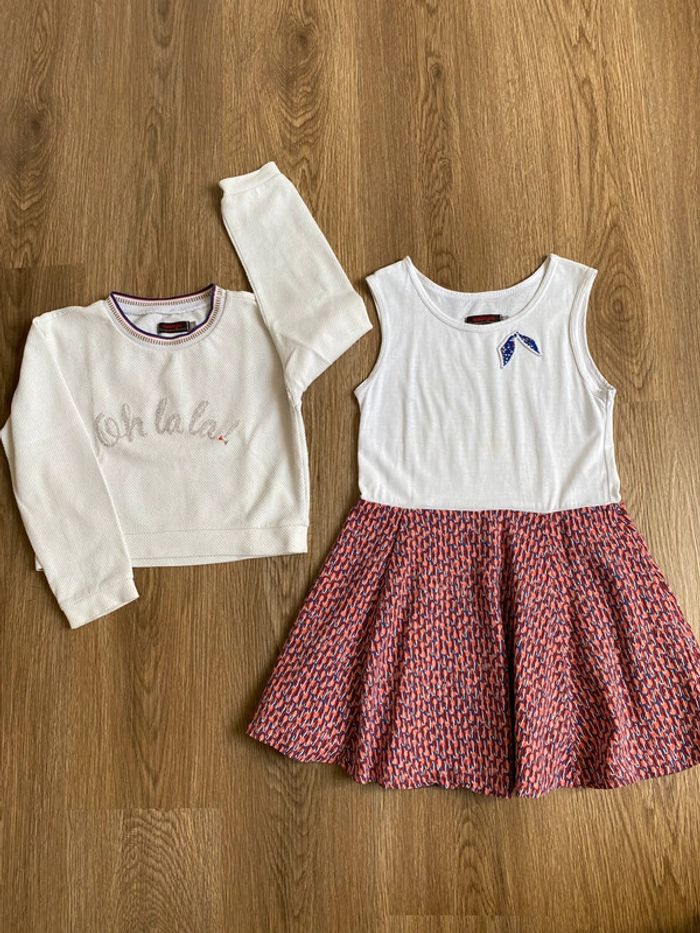 Robe et pull fin Catimini 6 ans