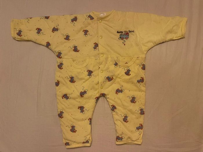 Grenouillère jaune vintage 6 mois - photo numéro 5