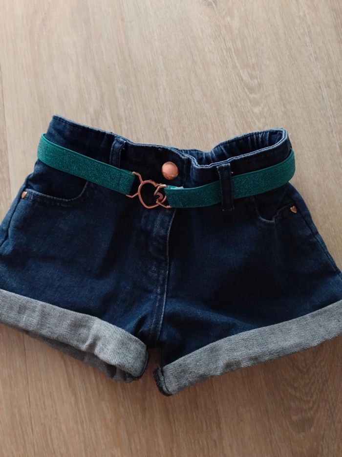 Short en jean détails coeurs  Sergent major