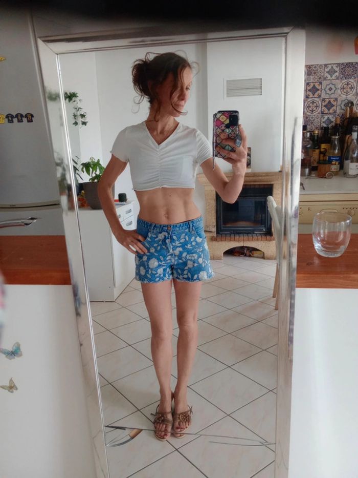 Crop top xs blanc c85