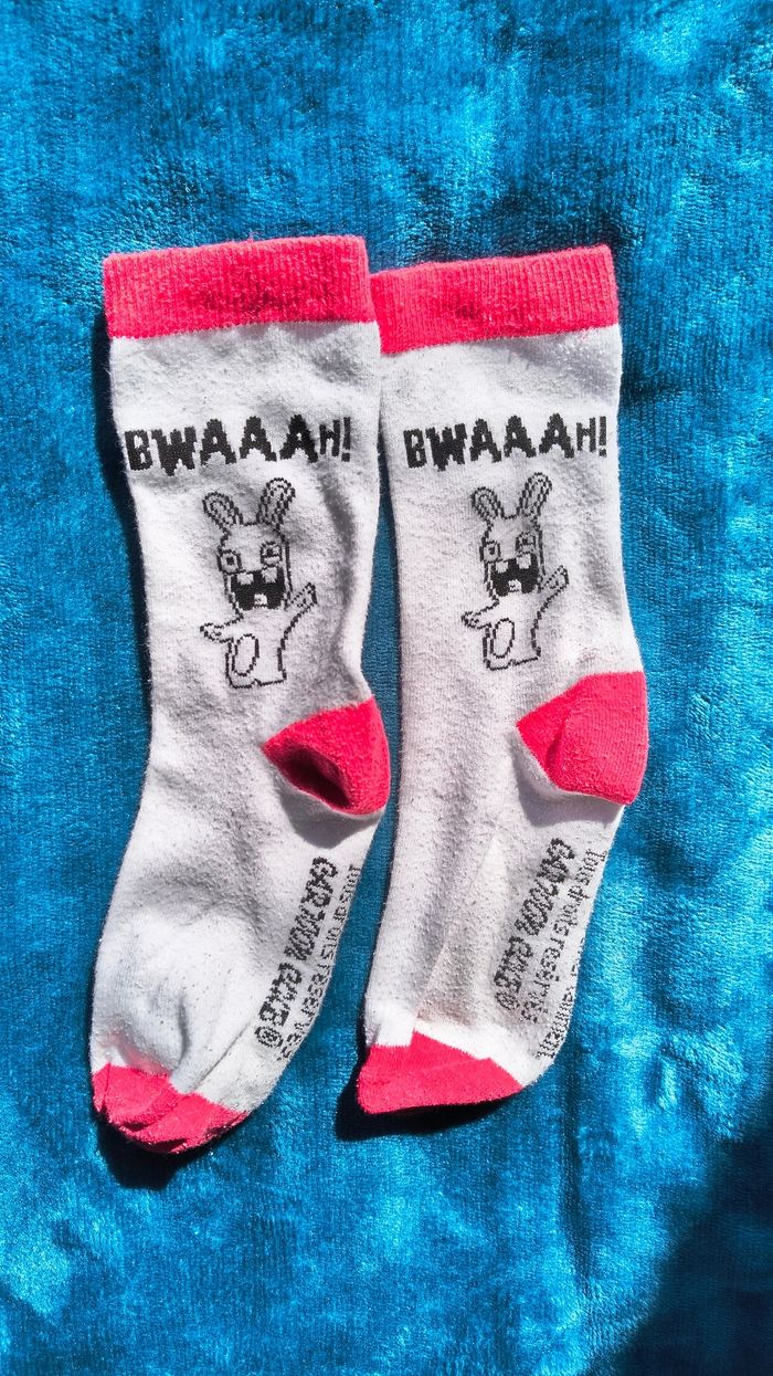 🧦 Lot de 3 paires de chaussettes Lapins crétins (P31/34) 🧦 - photo numéro 2