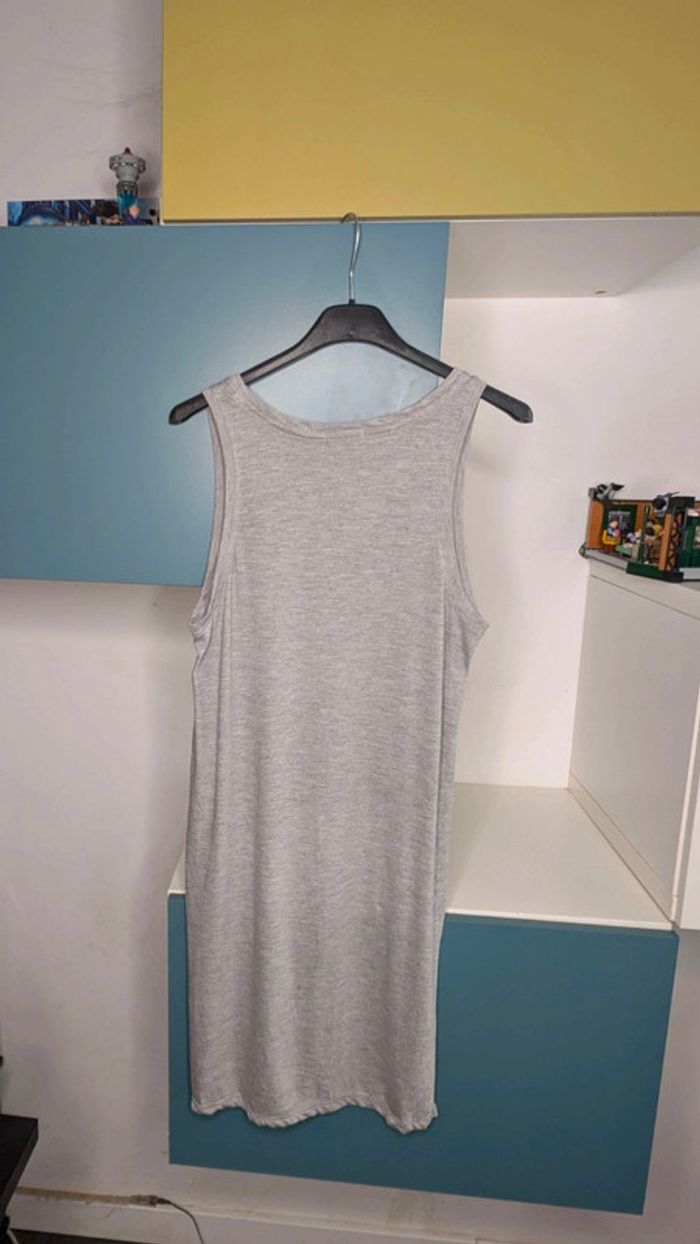 Débardeur long gris chiné Jennyfer, Taille S, Coupe asymétrique - photo numéro 3